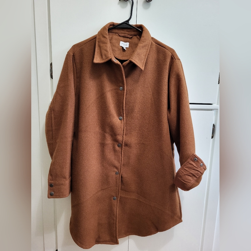 Noa Shacket Size Medium Orange